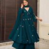 Women Viscose Rayon Palazzo Dupatta  Set
