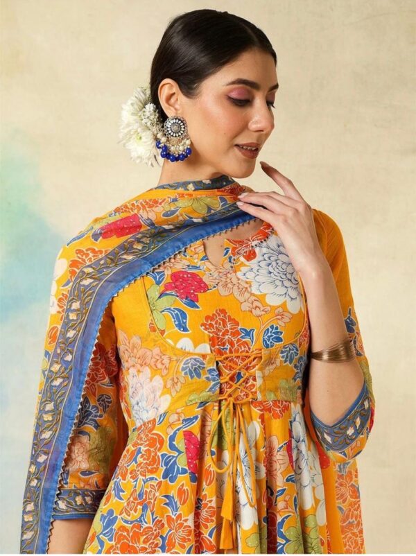 Women pure Cotton Kurta Palazzo Dupatta Set