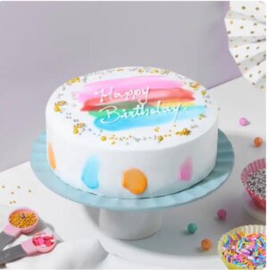 Rainbow Delight pineapple cake